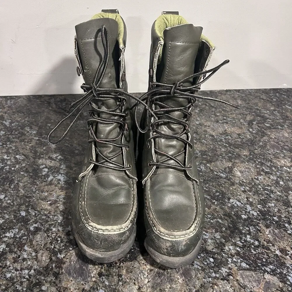 Vintage Red Wing Irish Setter Boots Mens 10.5 D Green Leather Rare 60s Work Wear